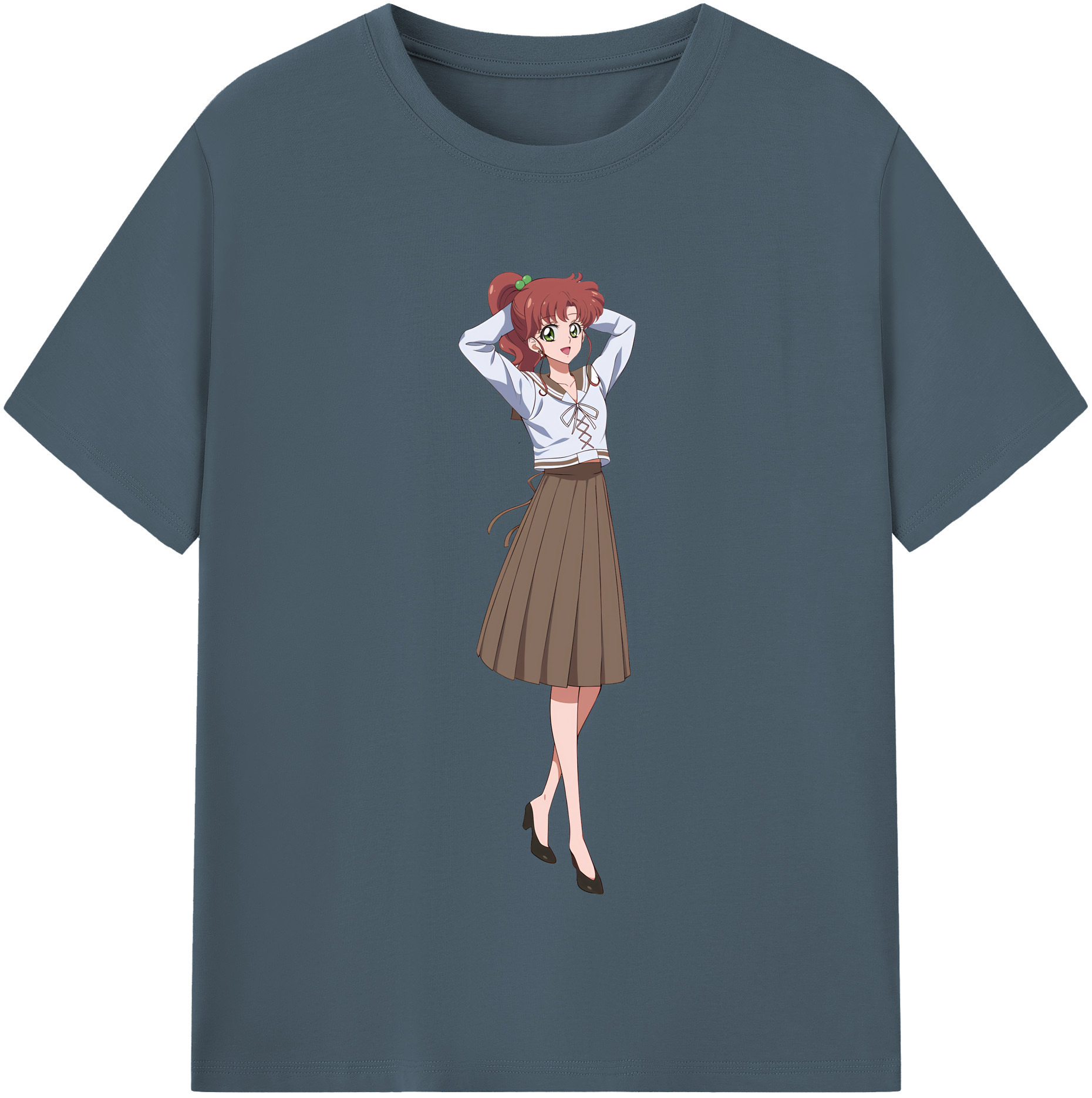 （画像用） 美少女戦士セーラームーン 木野 まこと きの まこと Sailor Moon Kino Makoto （セーラージュピター；Sailor Jupiter） 綿100％半袖Tシャツ（フロントプリント）